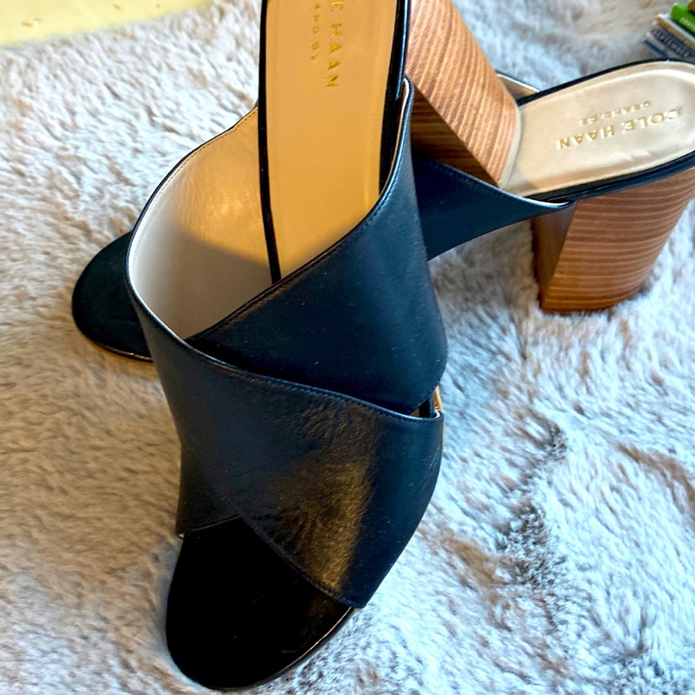 Cole Haan block heel slides